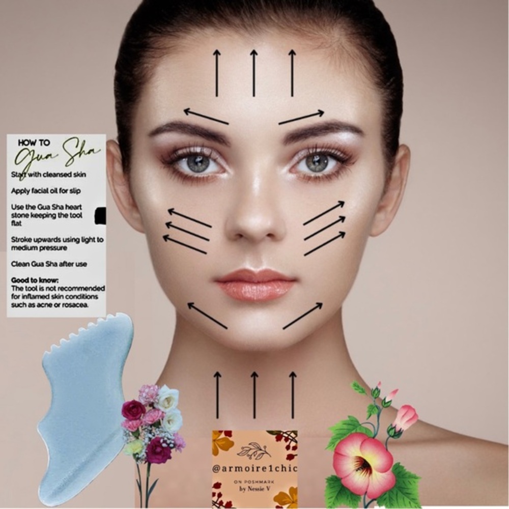 GUA SHA | Facial Massage Tool | Genuine White Jade Stone - Picture 11 of 11